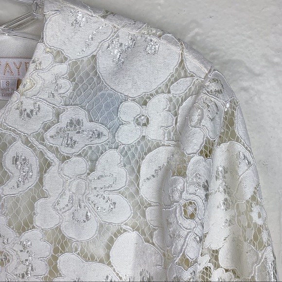 SOLD Wayf Erin Floral Lace Long Sleeve Shopbop Blouse - Picture 6 of 9